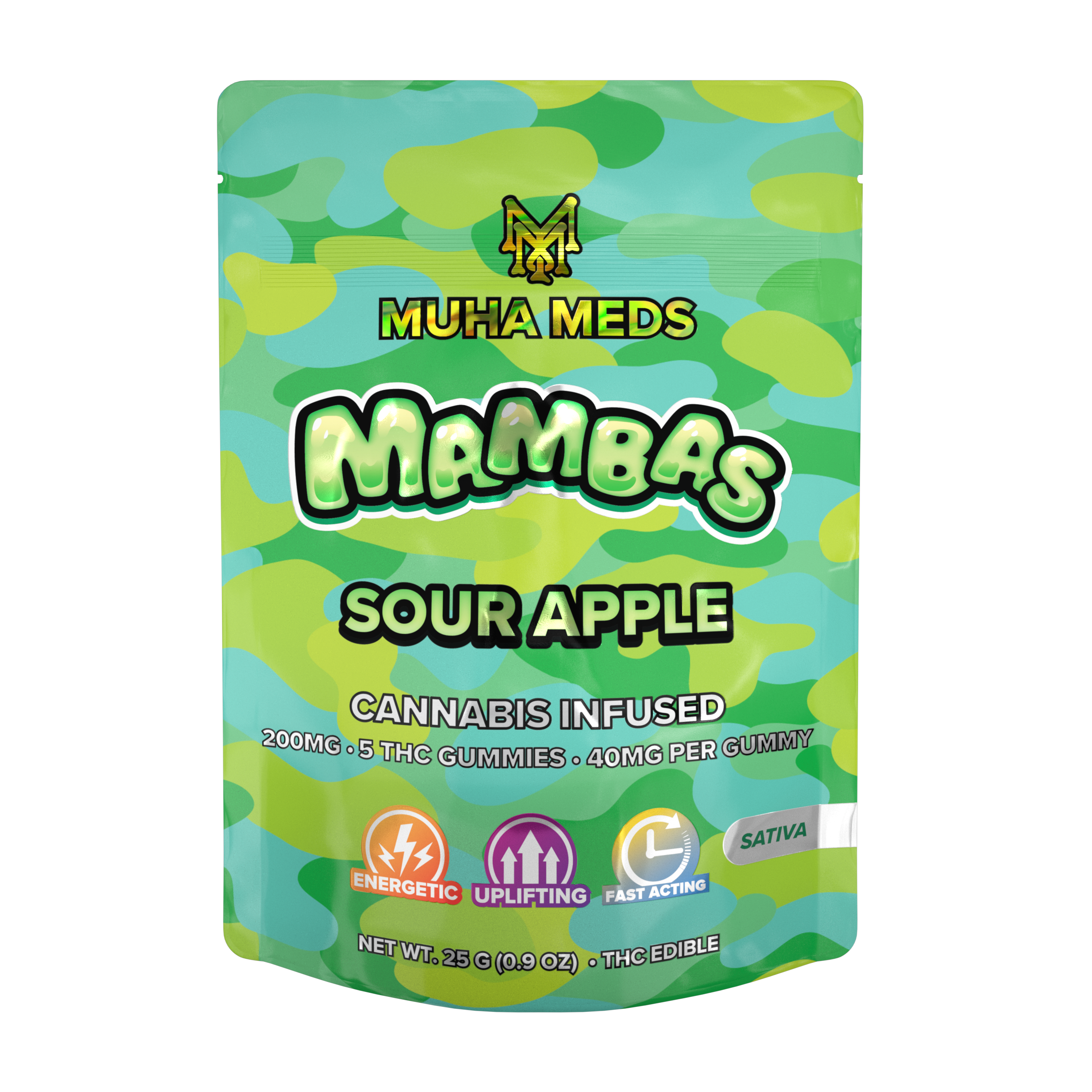 MuhaMeds - 200MG Gummies - Sour Apple