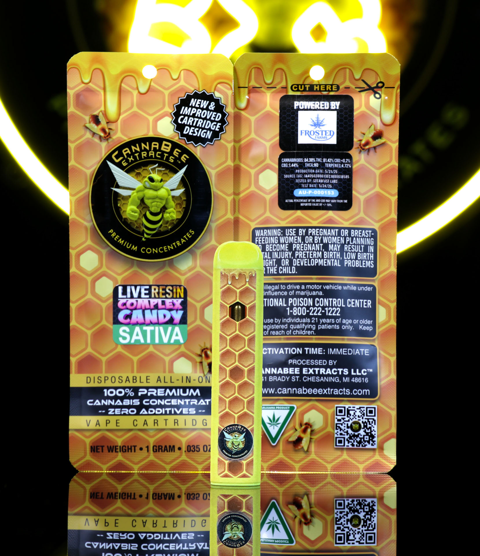 Canna Bee | Complex Candy | Live Resin Disposable | 1g | Hybrid