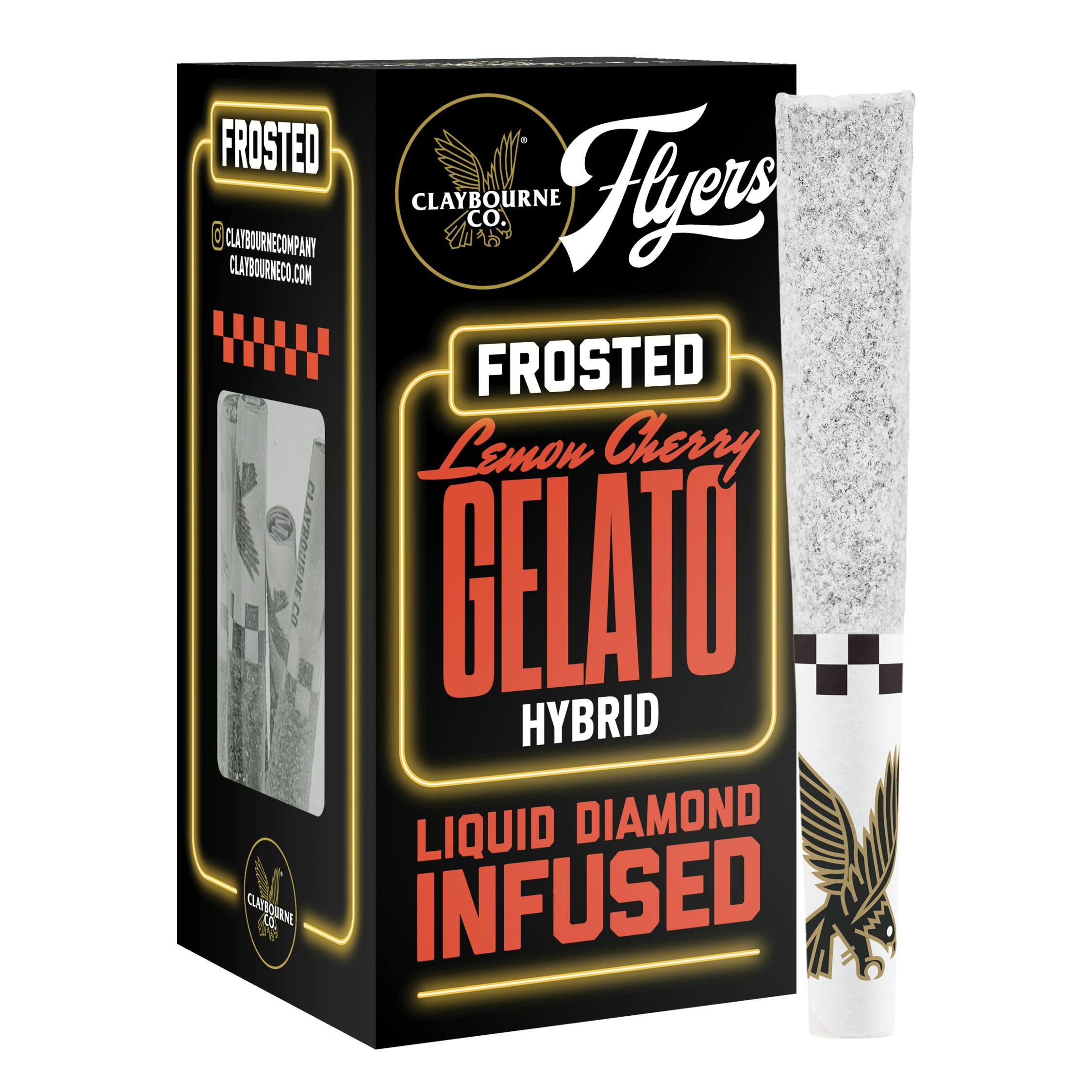 Claybourne Frosted Flyers | Lemon Cherry Gelato | Infused Pre-roll | 5ct