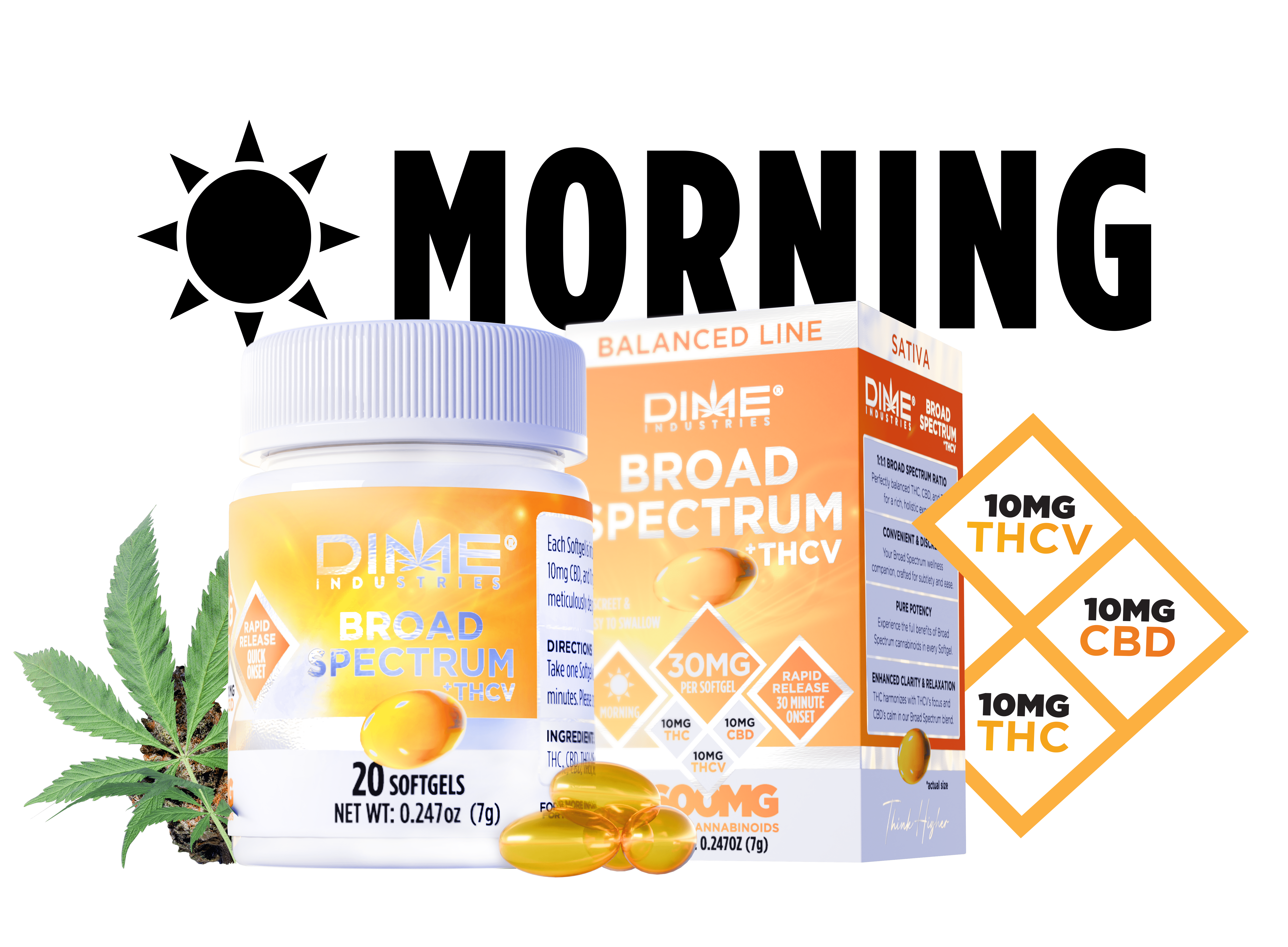 THCV | MORNING | CAPSULES 1:1:1 THC/THCV/CBD