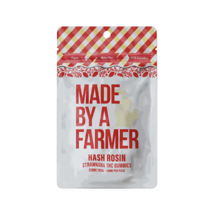 MADE BY A FARMER | 200MG HASH ROSIN GUMMIES | STRAWNANA
