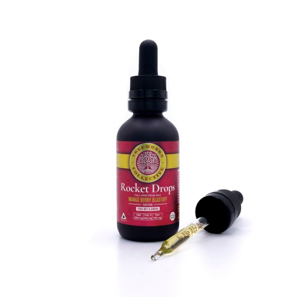 Mango Berry Blastoff RSO Rocket Drops CBG:THC-V:THC 3:2:1 25mL