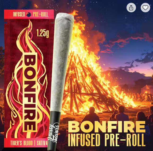 Tigers Blood | Infused Bonfire Pre-roll | 1.25g | Sativa