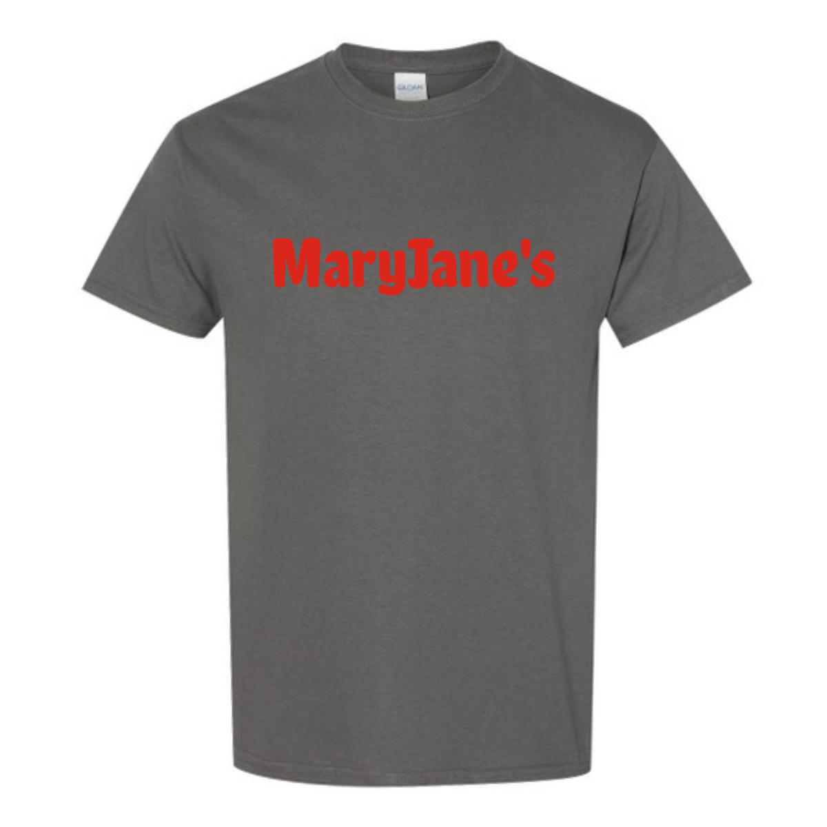 Maryjane Shirt Charcoal/red Logo