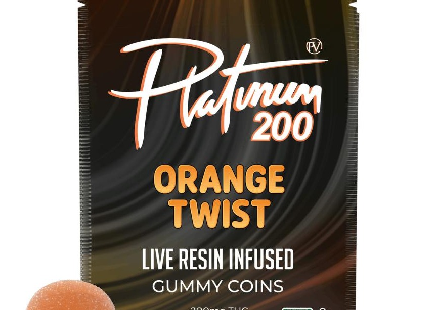 AU Platinum Vape: Orange Twist Live Resin 200MG Gummies