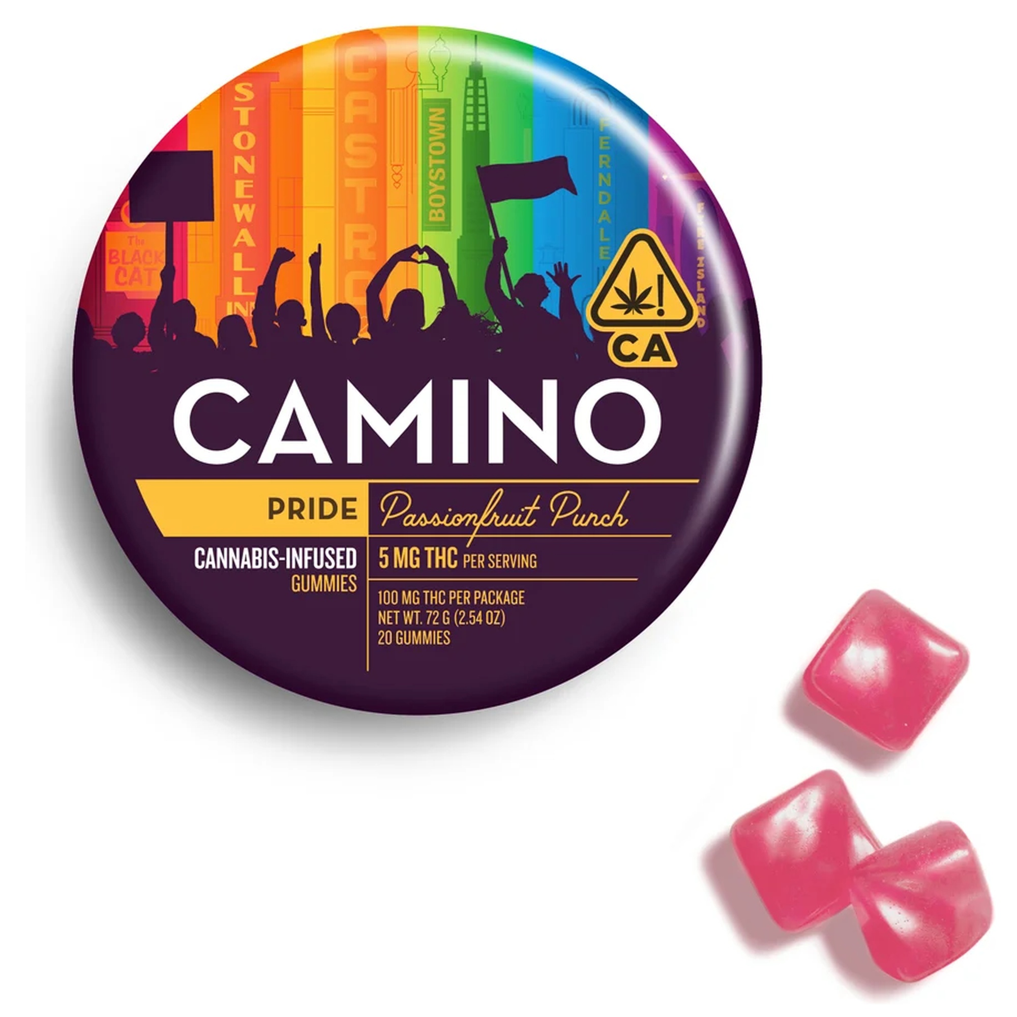 Camino 'Pride' Passionfruit Punch Gummies [20pk] (100mg THC)