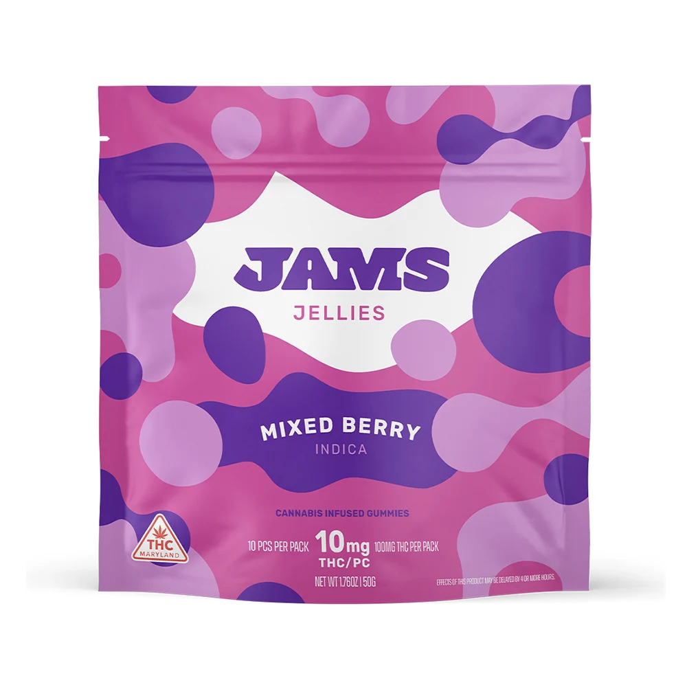 Jams Jellies 100mg 10ct Mixed Berry Indica