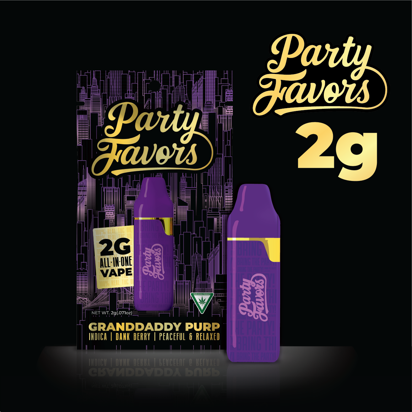 Party Favors | 2g Disposable | Indica | Granddaddy Purp