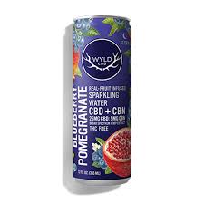 (48332) 25mg CBD Blueberry Pom Sparkling Water