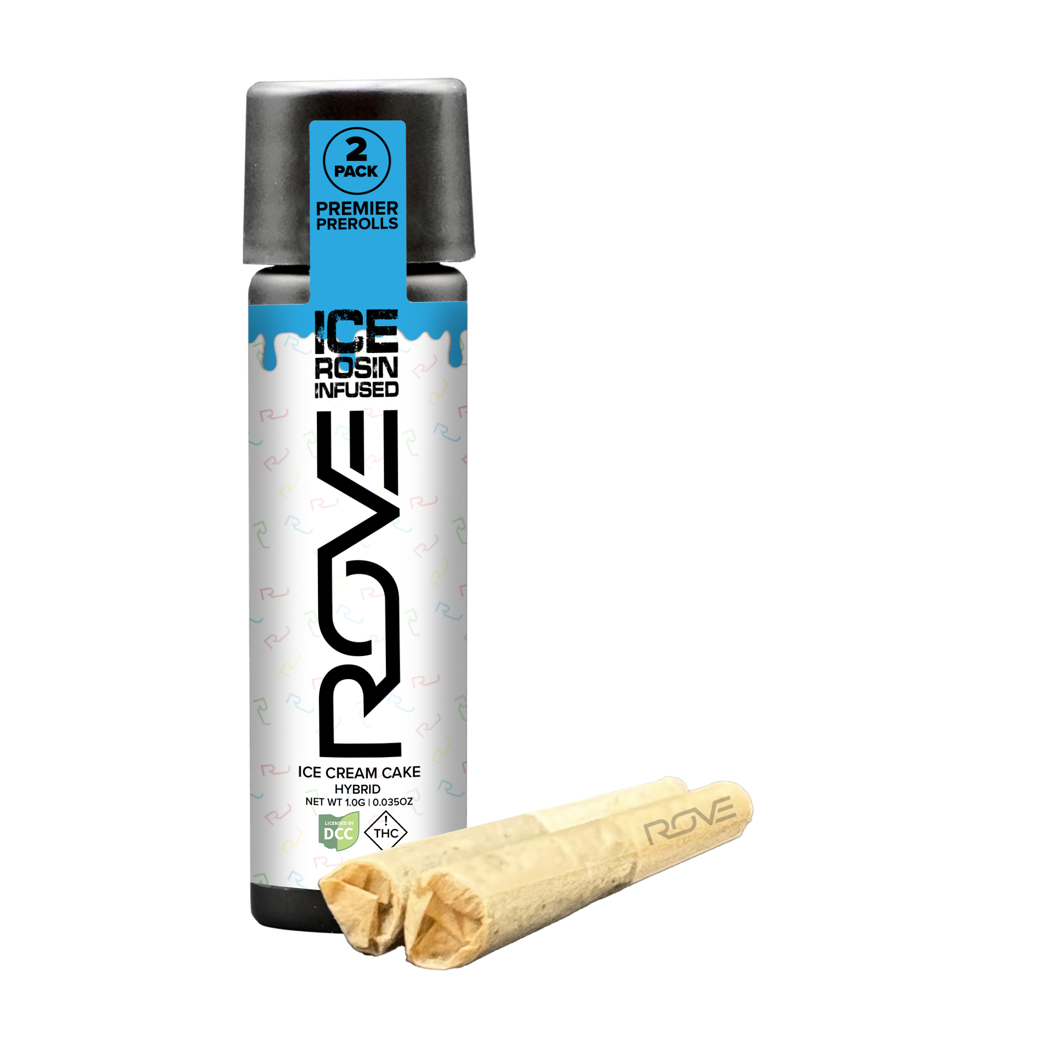 Ice Cream Cake | Premier Rosin & Diamond Infused Prerolls 0.5g | 2pk