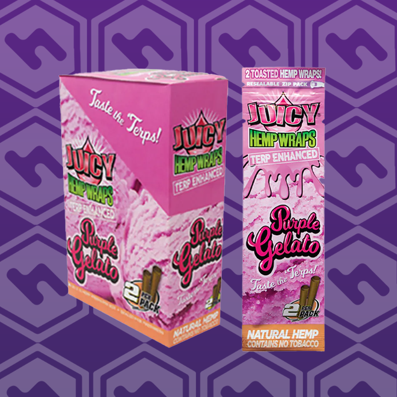 Juicy Jays | Terp Enhanced Wraps | Purple Gelato | 2 Pack