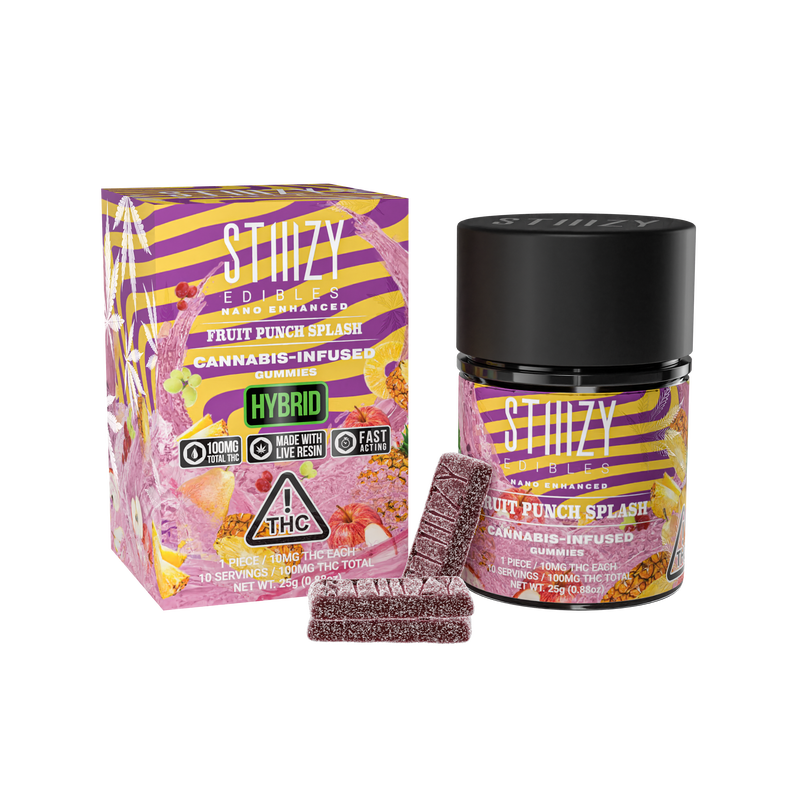 Stiiizy Fruit Punch Splash 100mg Gummies