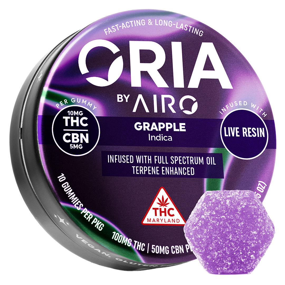 Grapple 2:1 Indica LR 10mg (10ct) - ORIA Gummies