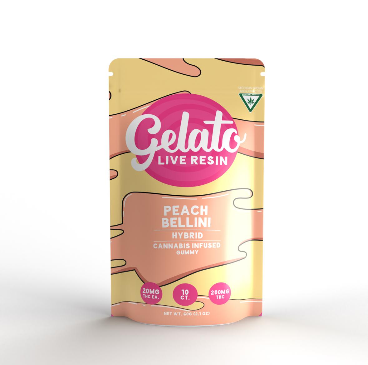 PEACH BELLINI | HYBRID | LIVE RESIN GUMMIES | 200MG | REC