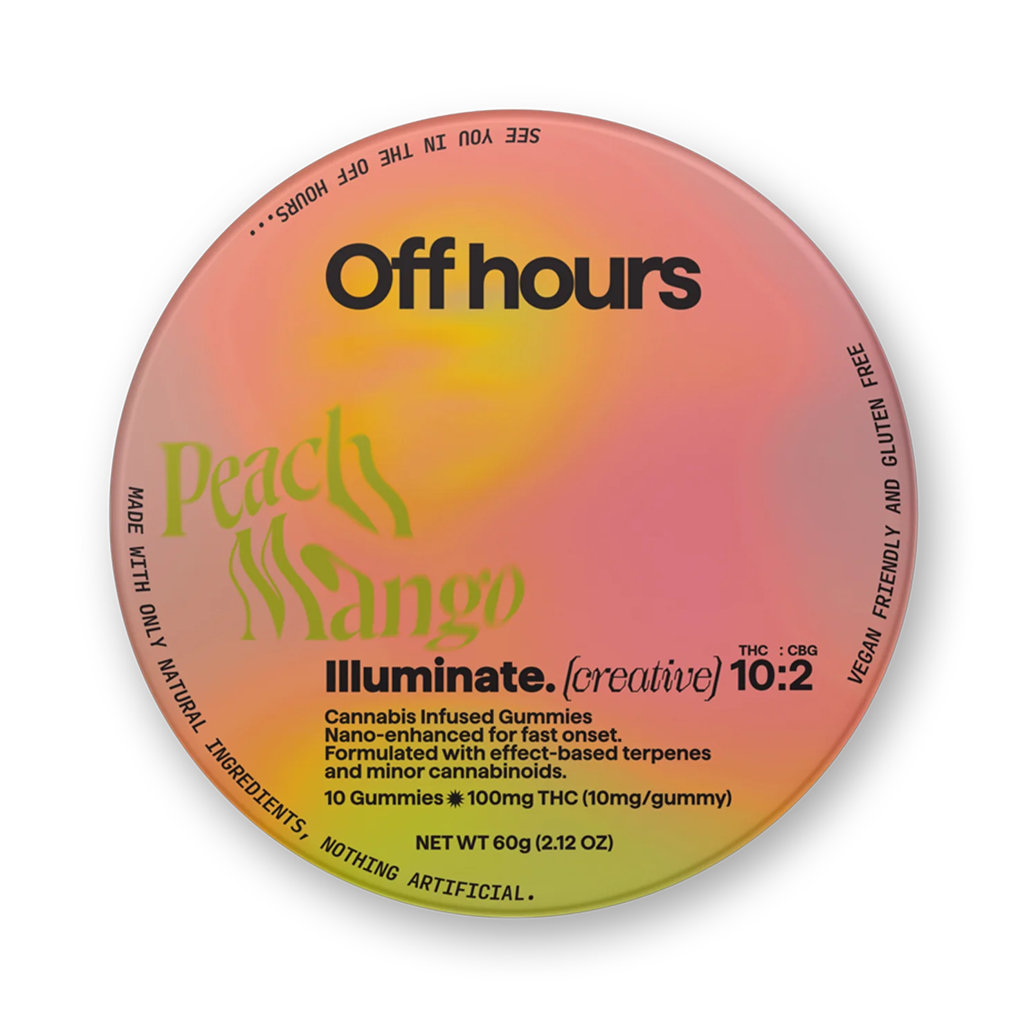 Off Hours | Peach Mango - Illuminate | 100mg Gummies