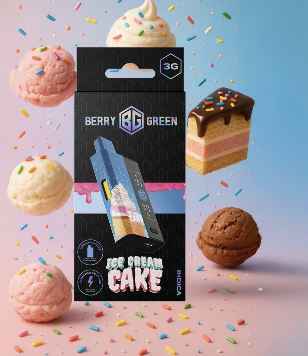 Berry Green Disposable Ice Cream Cake