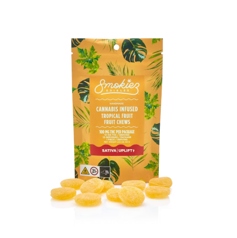 Smokiez Edibles 10pk/100mg- Sweet Tropical Fruit 1:1 (THC:CBD)