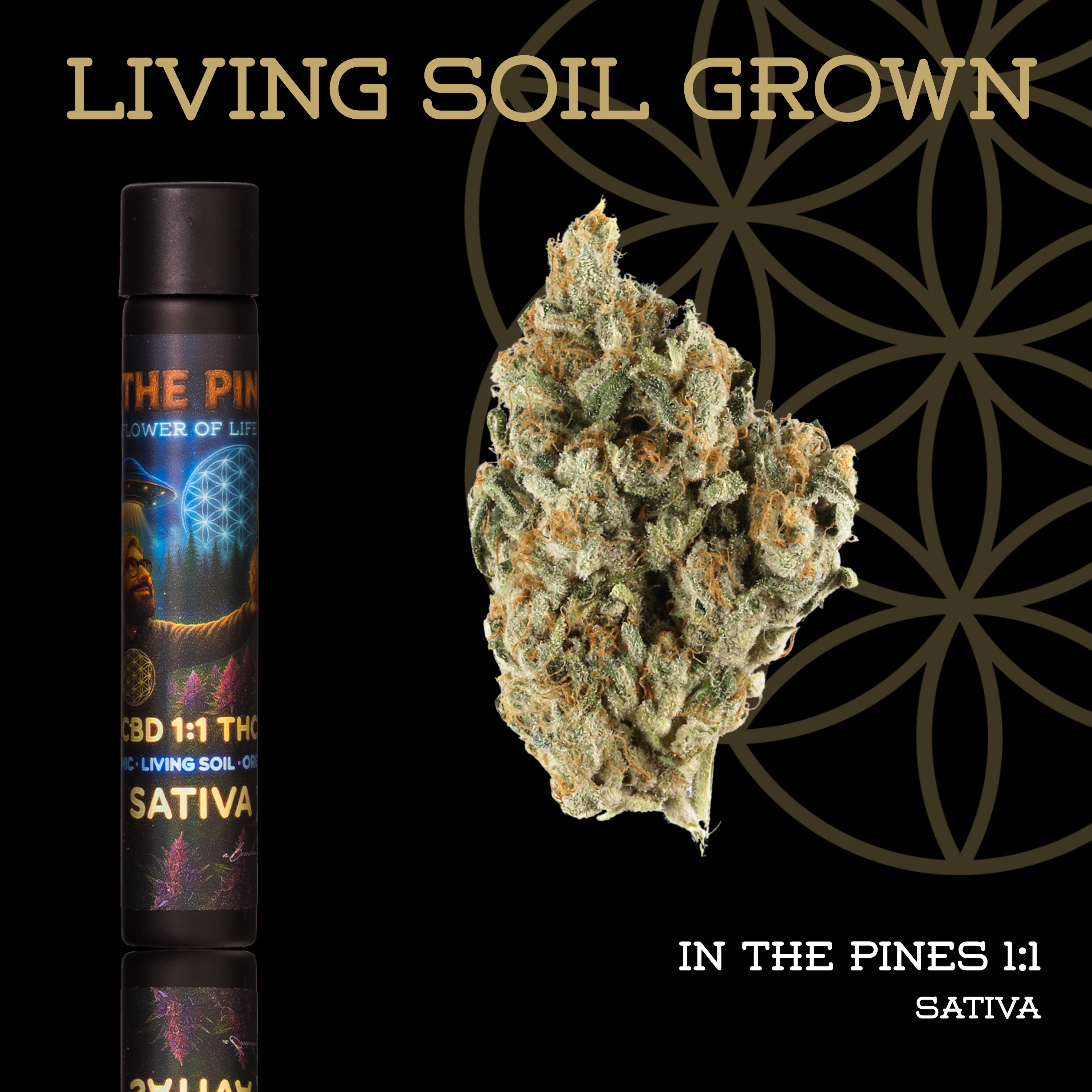 Flower of Life | Living Soil | In The Pines | Pre-Roll | 1g