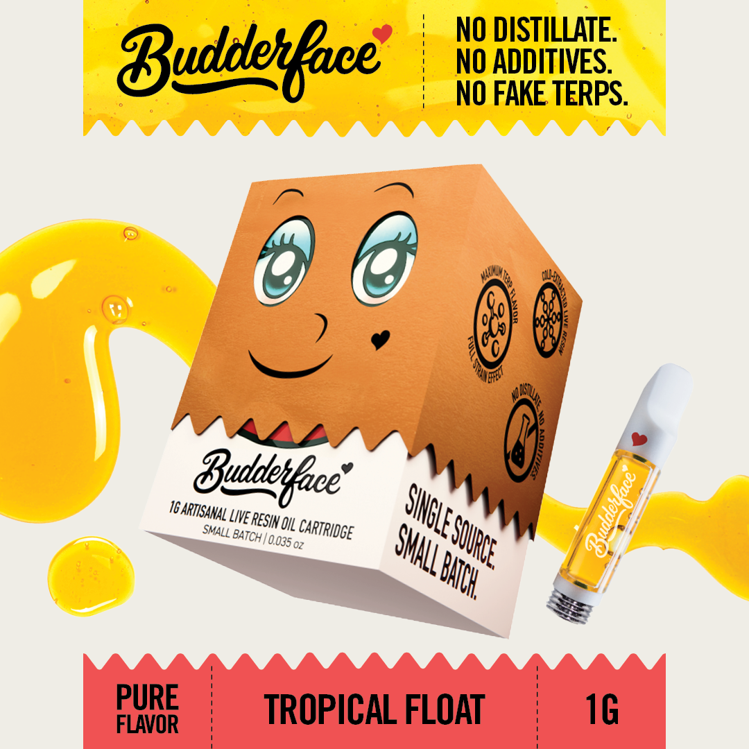 BUDDERFACE | Tropical Float | 1G | Artisanal Live Resin 510 Vape Cart