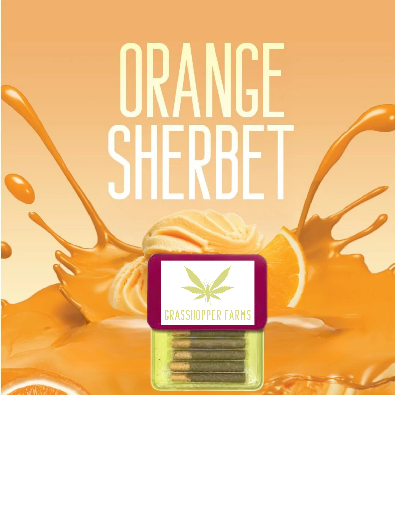 Orange Sherbet | Infused Pre-rolls Tin | 1g x 5 | Indica
