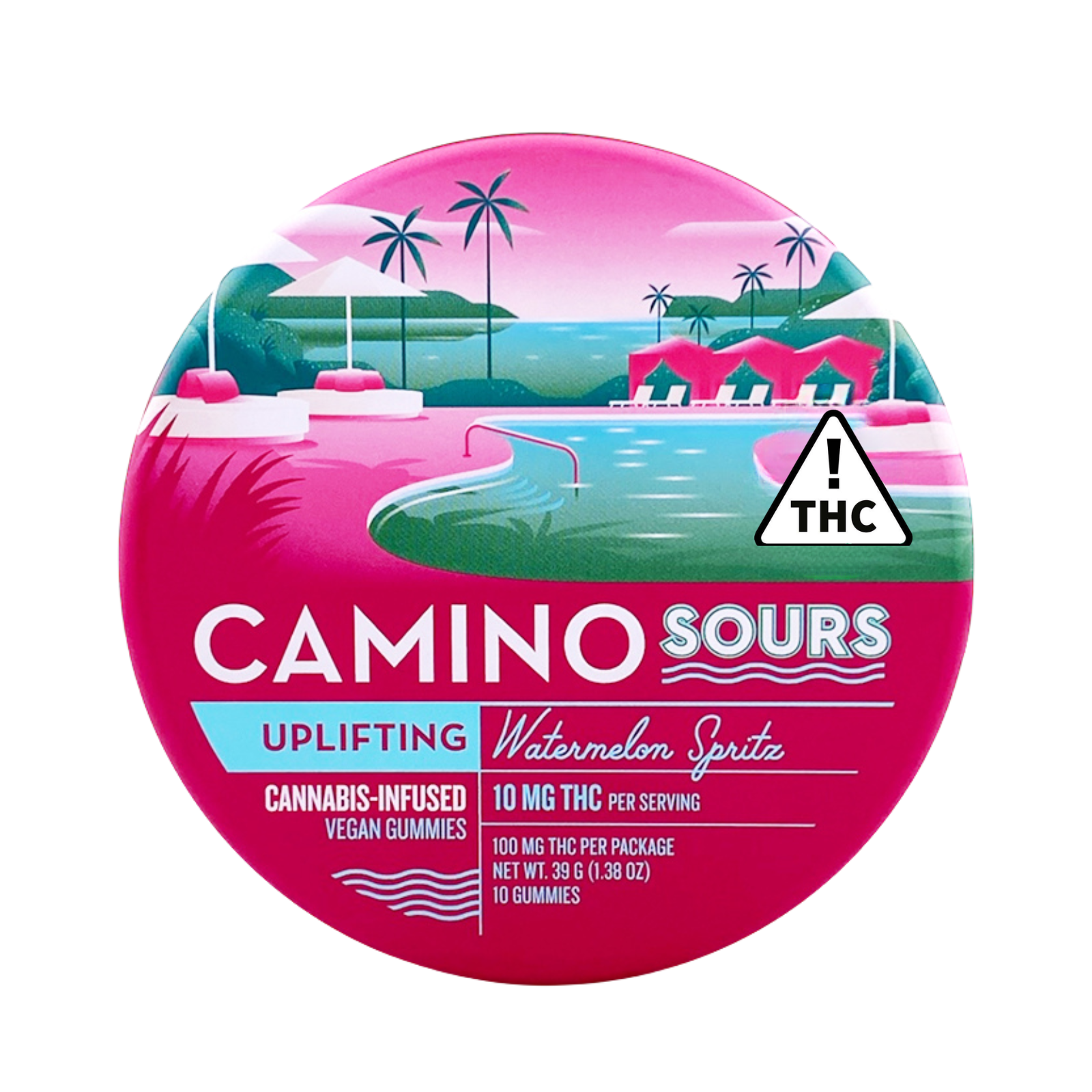 Kiva Camino Watermelon Spritz 100mg Gummy