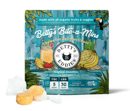 50mg Betty's Eddies - Tropical Smoothie 5mg THC + 30mg CBD