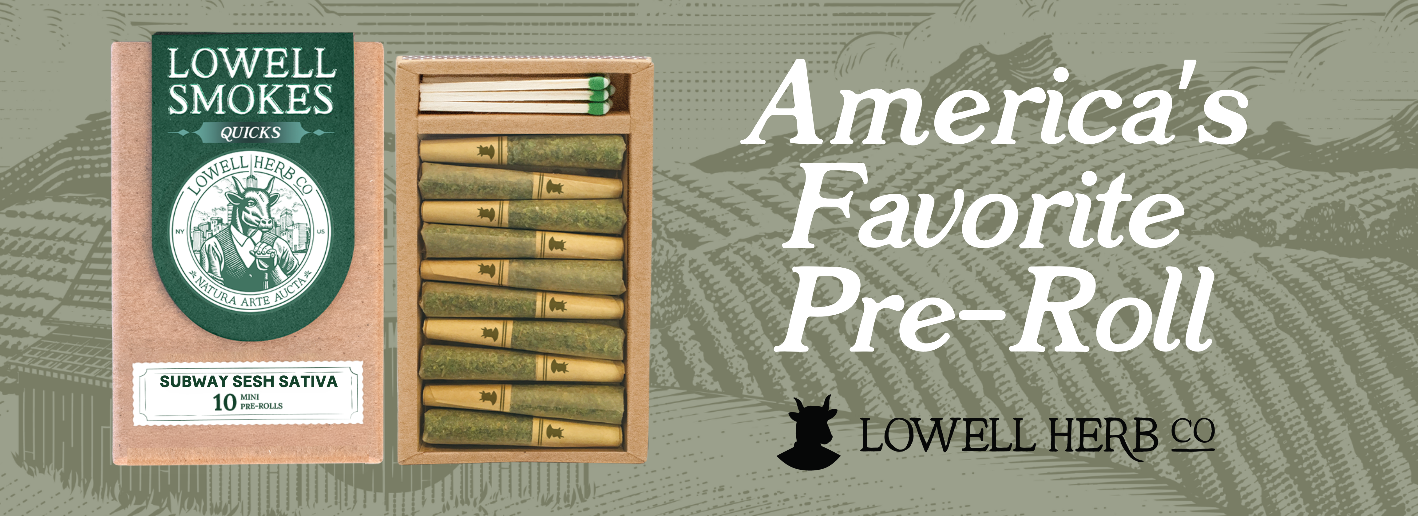 Lowell Smokes | Subway Sesh | .35g | 10pk | Prerolls