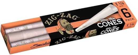 Zig Zag | Ultra Thin 6pk Cones 1 1/4