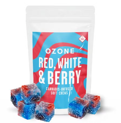 Ozone Edibles 10pk/100mg- Red, White and Berry