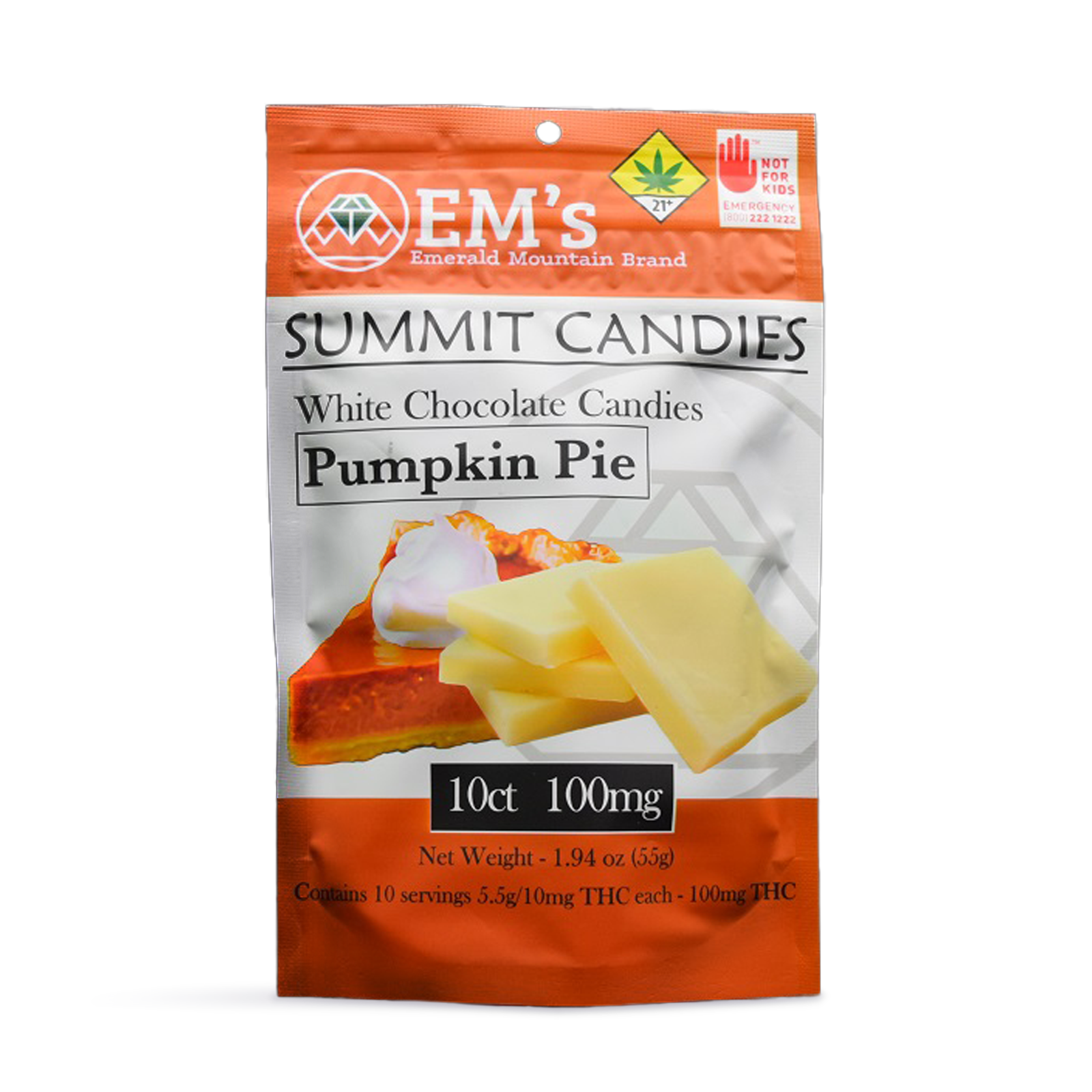 White Chocolate Pumpkin Pie Candies 10-Pack