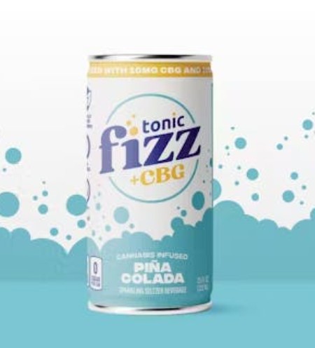 Tonic Fizz Pina Colada 1:1 THC:CBG 7.5oz 10mg ( S )