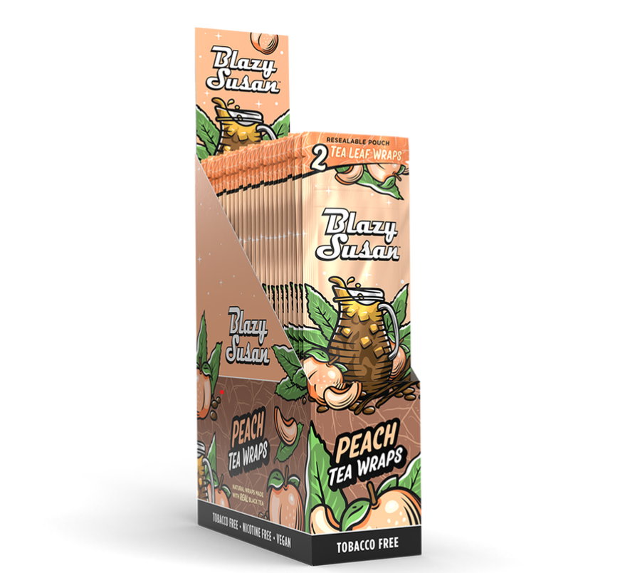 Blazy Susan Peach Tea Leaf Wraps