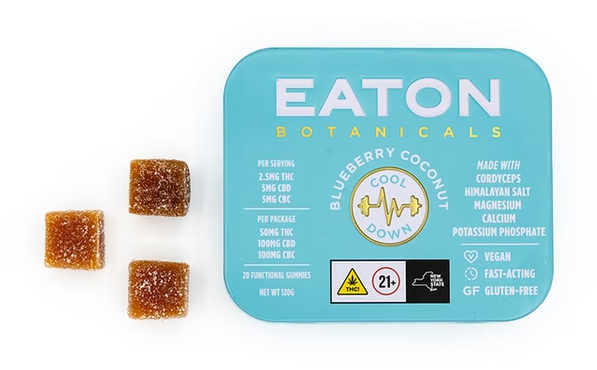 Eaton Botanicals Blueberry Coconut Cool Down 20pk 2.5mg Gummies