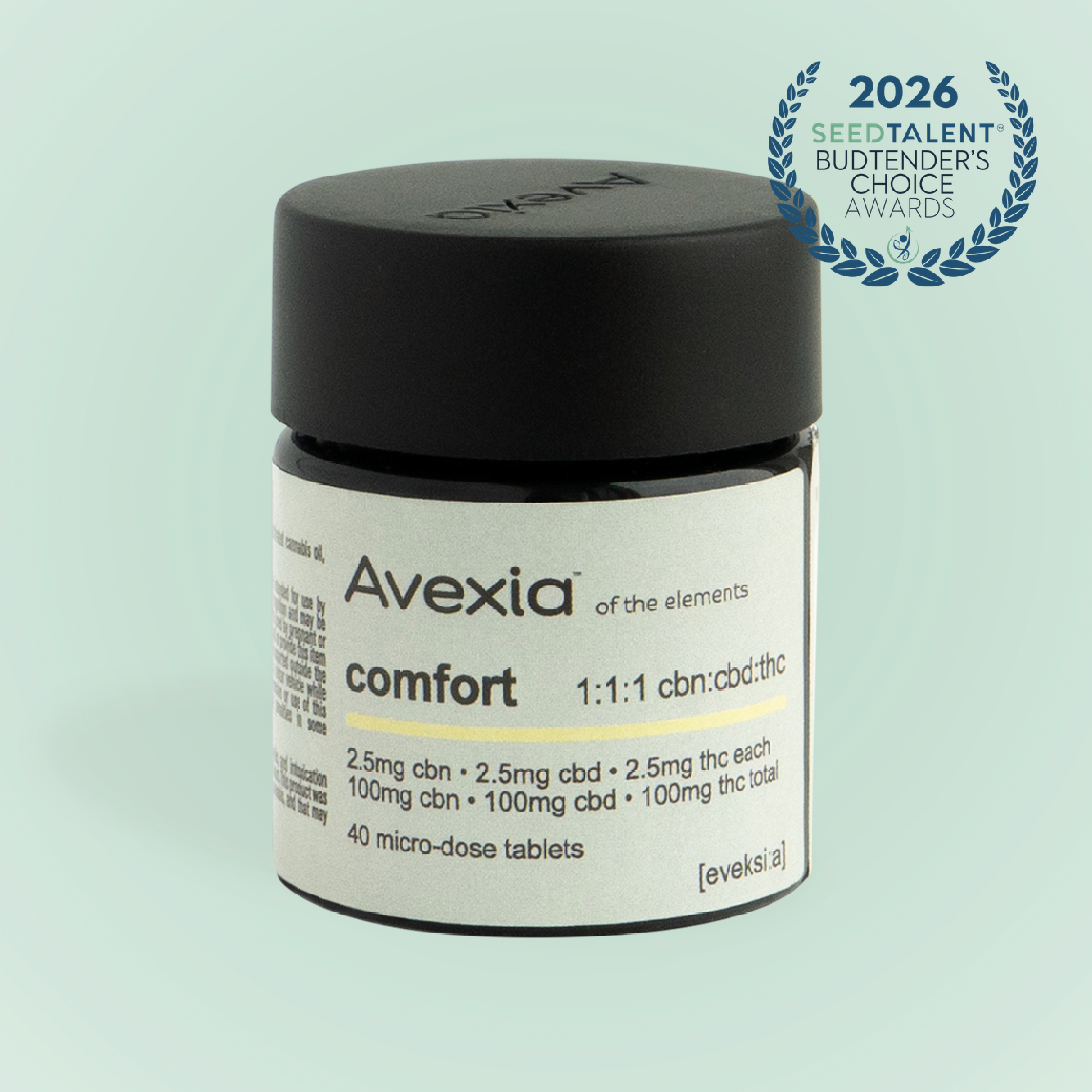 AVEXIA Tab 100mg: Comfort 1:1:1 THC:CBN:CBD 40pc