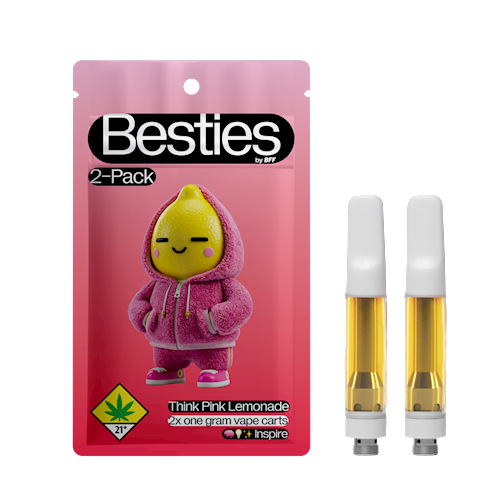 Besties Think Pink Lemonade (Sativa/Hybrid) 2pk 2g Flavored Cartridge