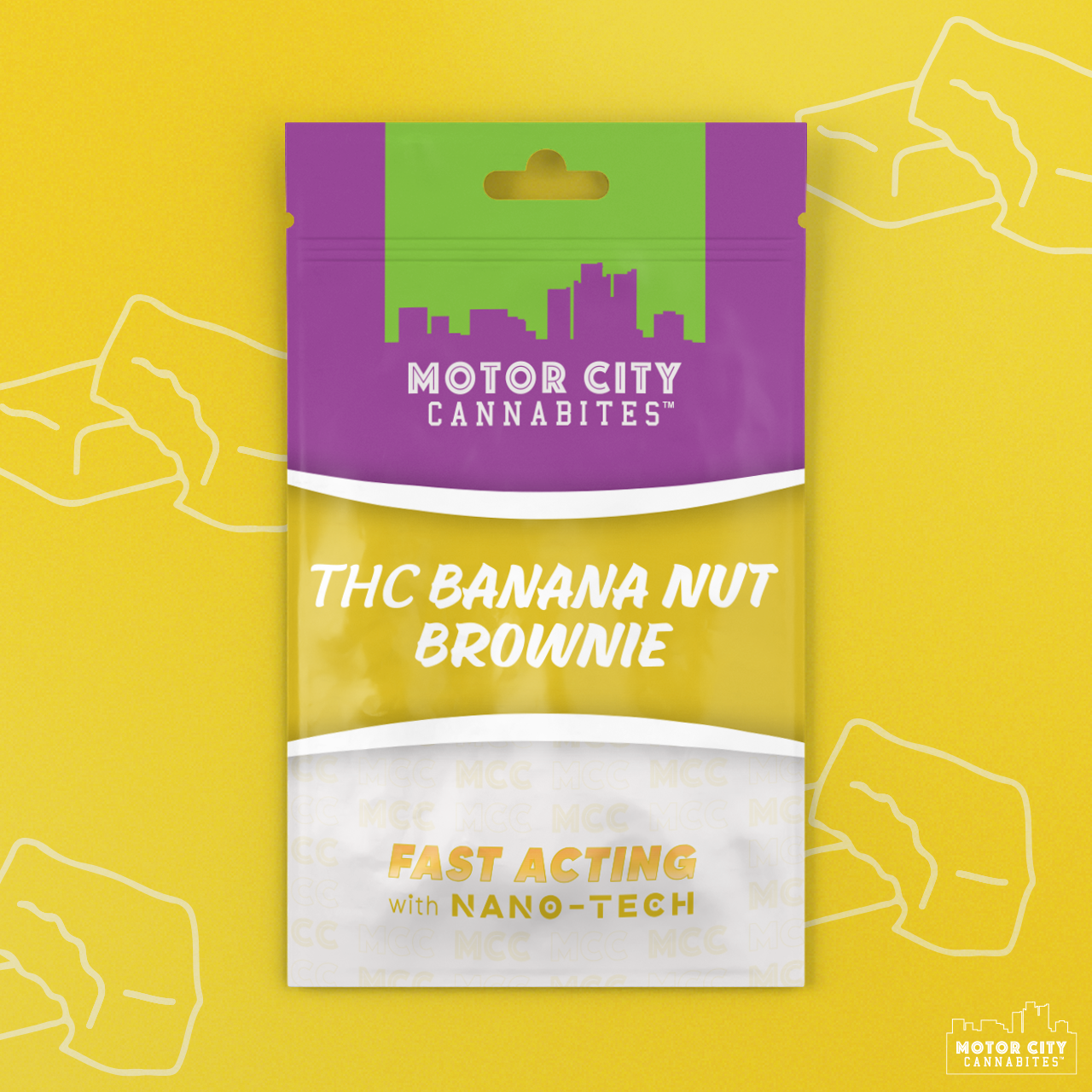 Motor City | 200mg Treats | Banana Nut Brownie