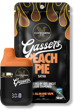 Claybourne Co Gassers | Peach Pie Vape AIO