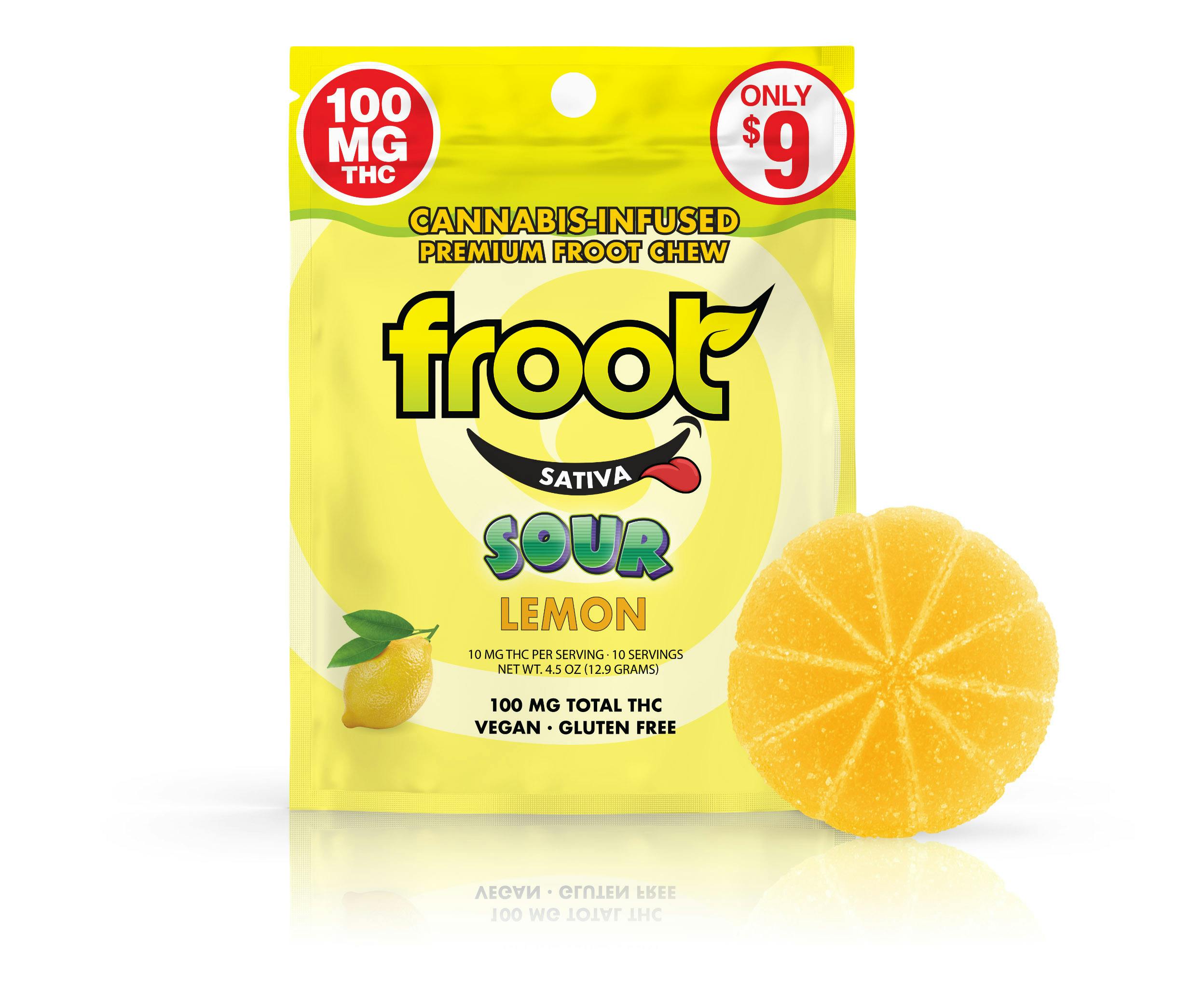 Sour Lemon 100mg Gummy Single
