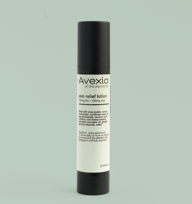 AVEXIA Lotion 100mg: Pain Relief 1:1 THC:CBD