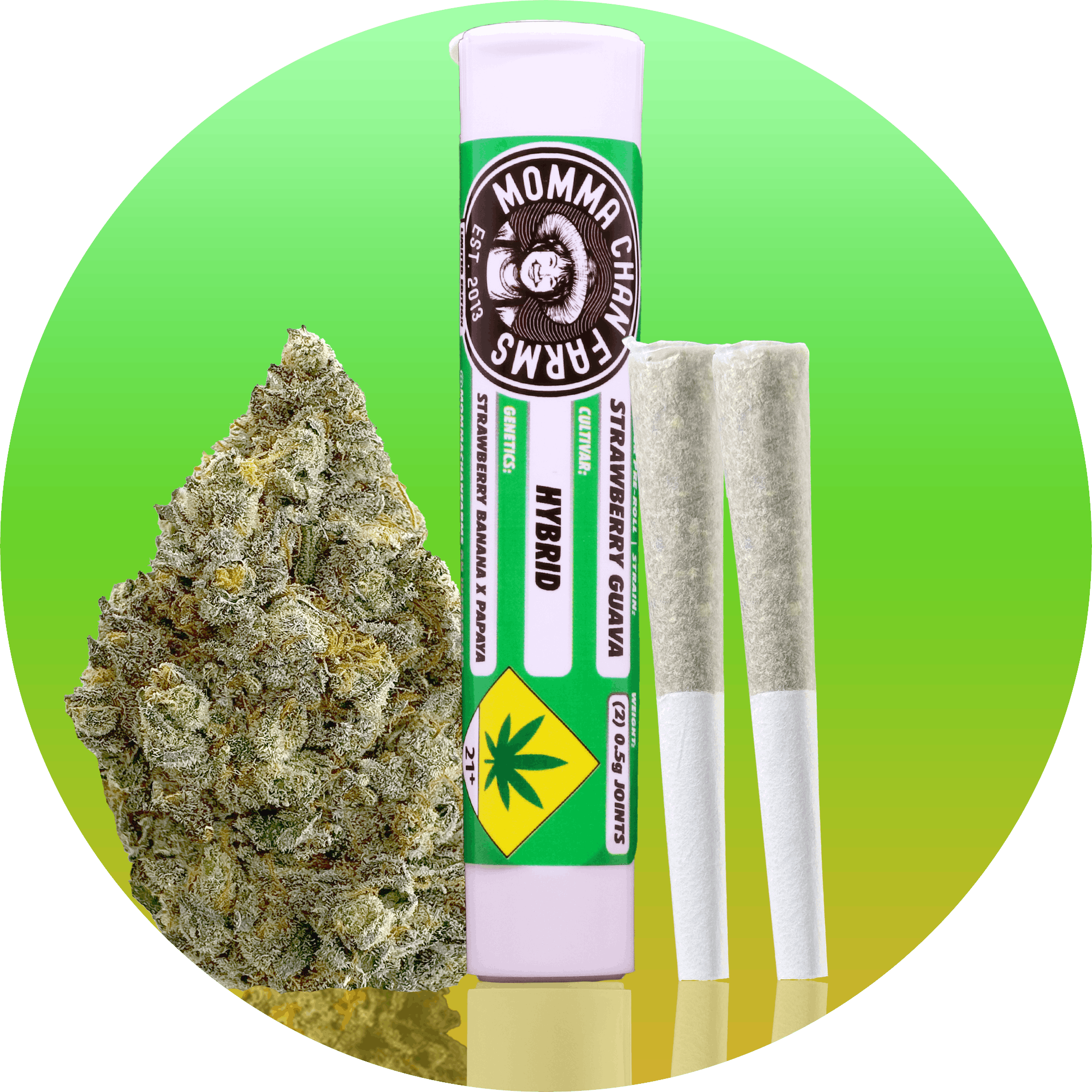 Momma Chan Strawberry Guava (Sativa) 2pk (1g) Pre-Rolls