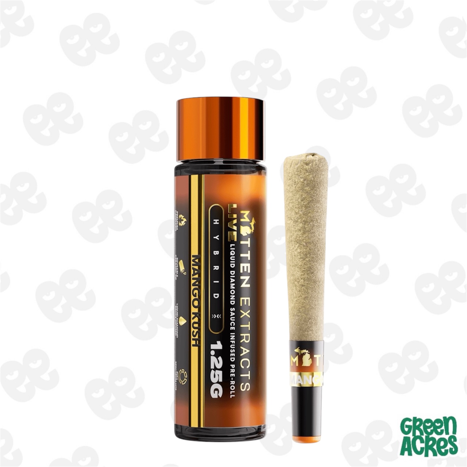 Mitten Extracts: Mango Kush 1.25G Live Sauce Infused Preroll
