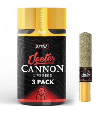 Jeeter Cannon - Jack Herer (s) - Live Resin Infused Pre-rolls - 3pk/1.5g