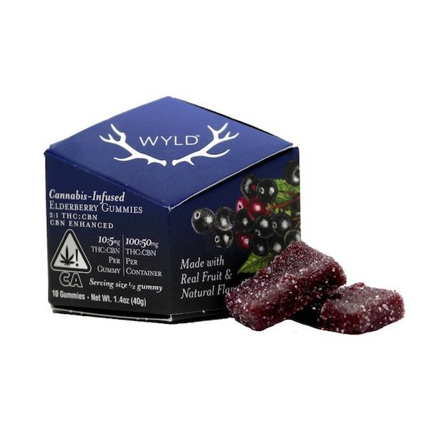 WYLD - EDIBLE (GUMMIES) - 100MG - 2:1 THC:CBN - INDICA - ELDERBERRY