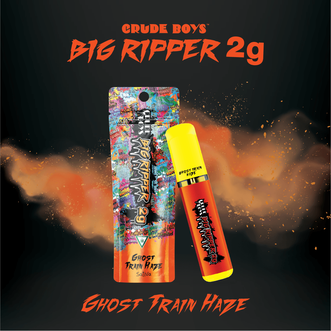 Big Ripper Vape Disposable: Ghost Train Haze (S)