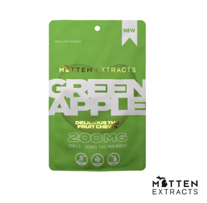 Mitten Extracts Fruit Chews - Green Apple 200mg