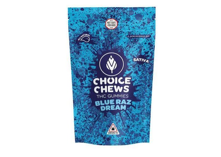 Choice Chews - Blue Raz Dream 100mg (Sativa)