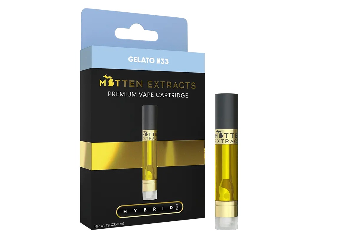 Mitten Extracts - Cartridge 1g - Gelato #33 - Hybrid
