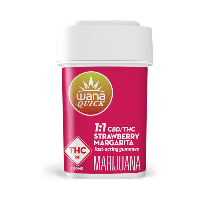 1:1 Strawberry Margarita Fast Acting Gummies 100mg