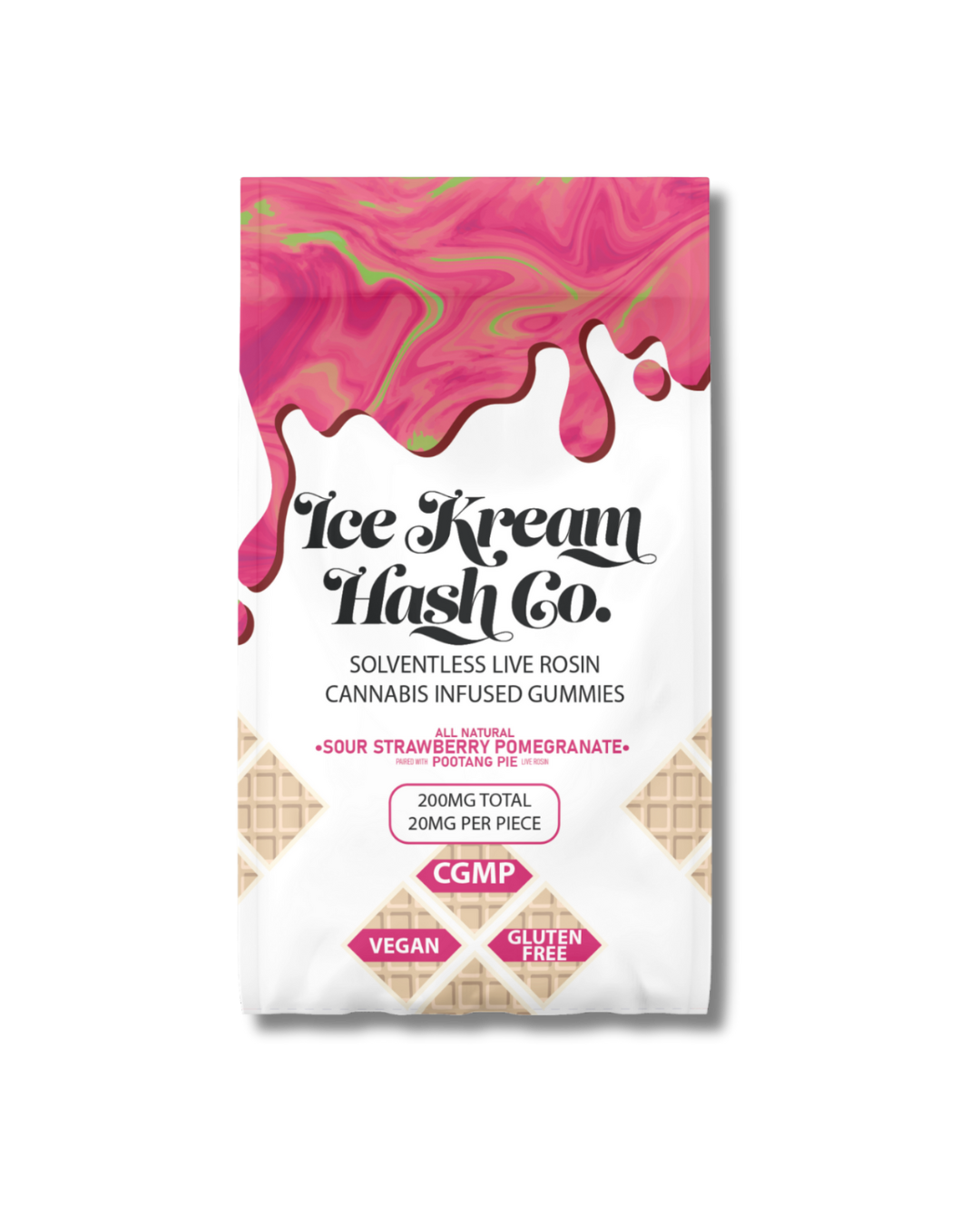 IKHCO | Sour Strawberry Pomegranate | Live Rosin Gummy | 200mg
