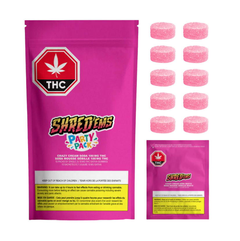 Crazy Cream Soda MAX10 Party Pack 1 x 10mg x 10 Pcs Soft Chews